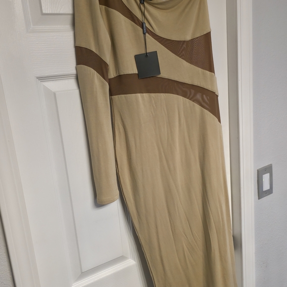 JLUXLABEL One-Shoulder Beige Dress - Picture 2 of 2